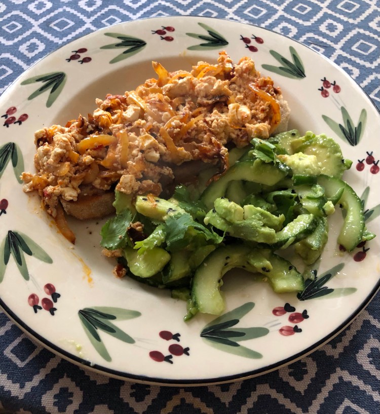 Scrambled harissa tofu Years of Practice