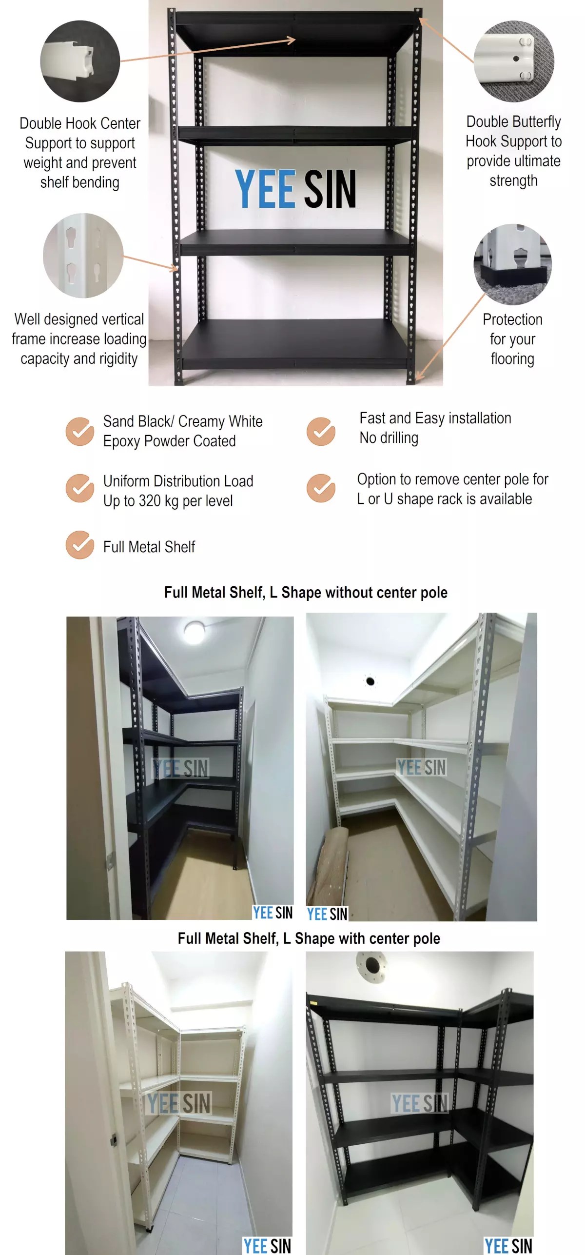 Premium Rack with Metal Shelf Yee Sin Storage