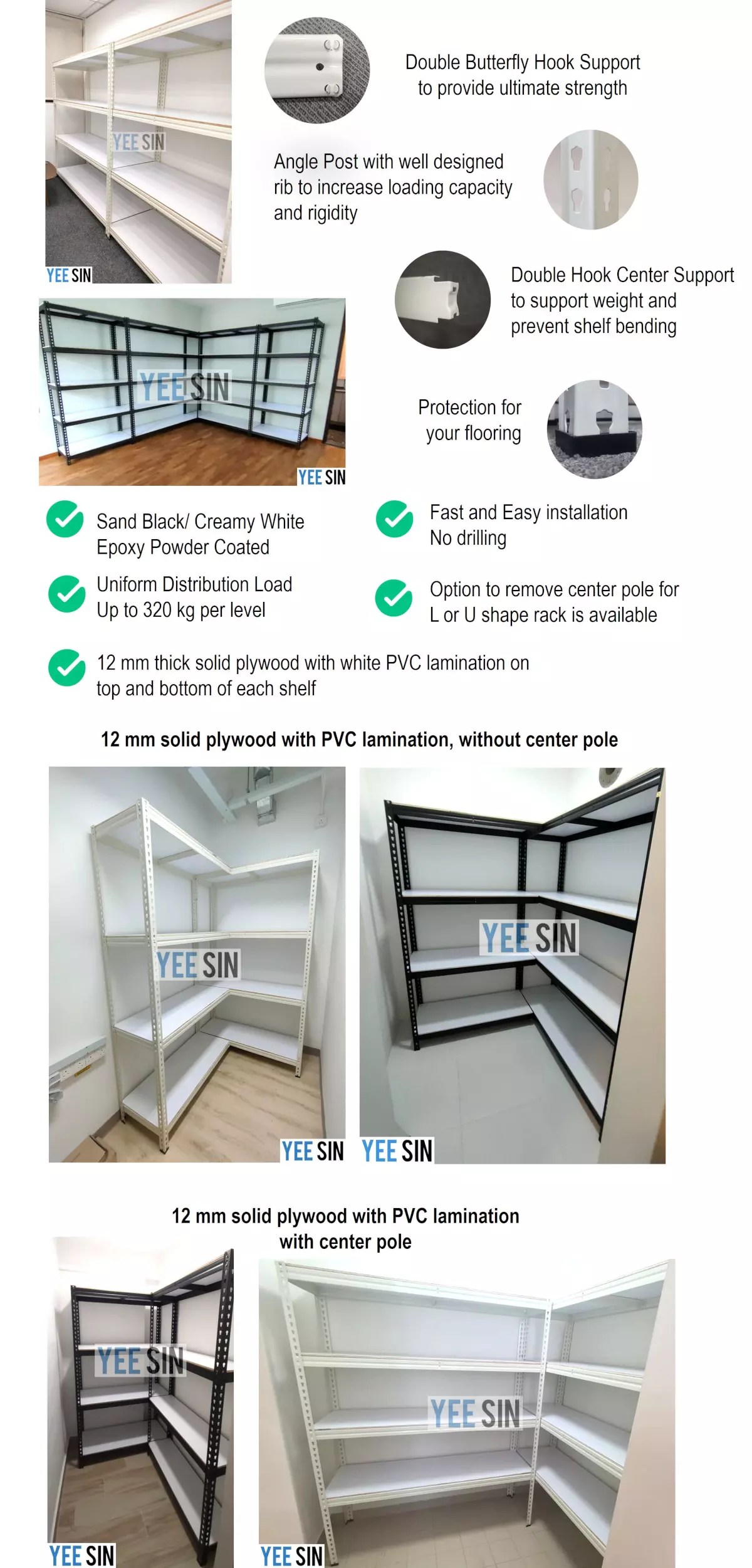 Premium Rack with Plywood Shelf Yee Sin Storage