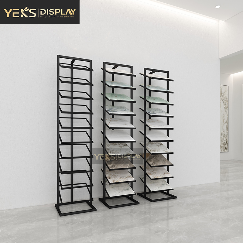 Wholesale Display Stand Manufacturer Stone Granit Tile Vertical Simple