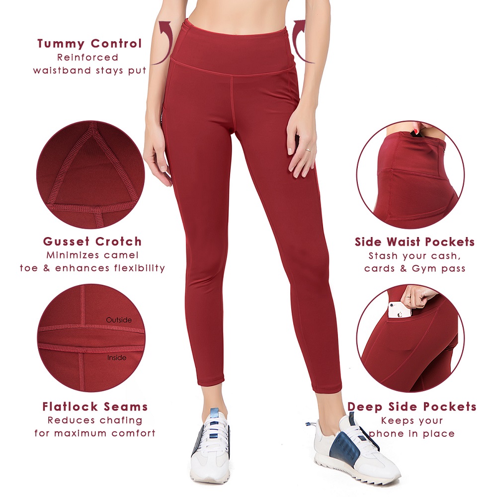 Women's High Rise 5Pocket Activewear Capri Leggings Wholesale