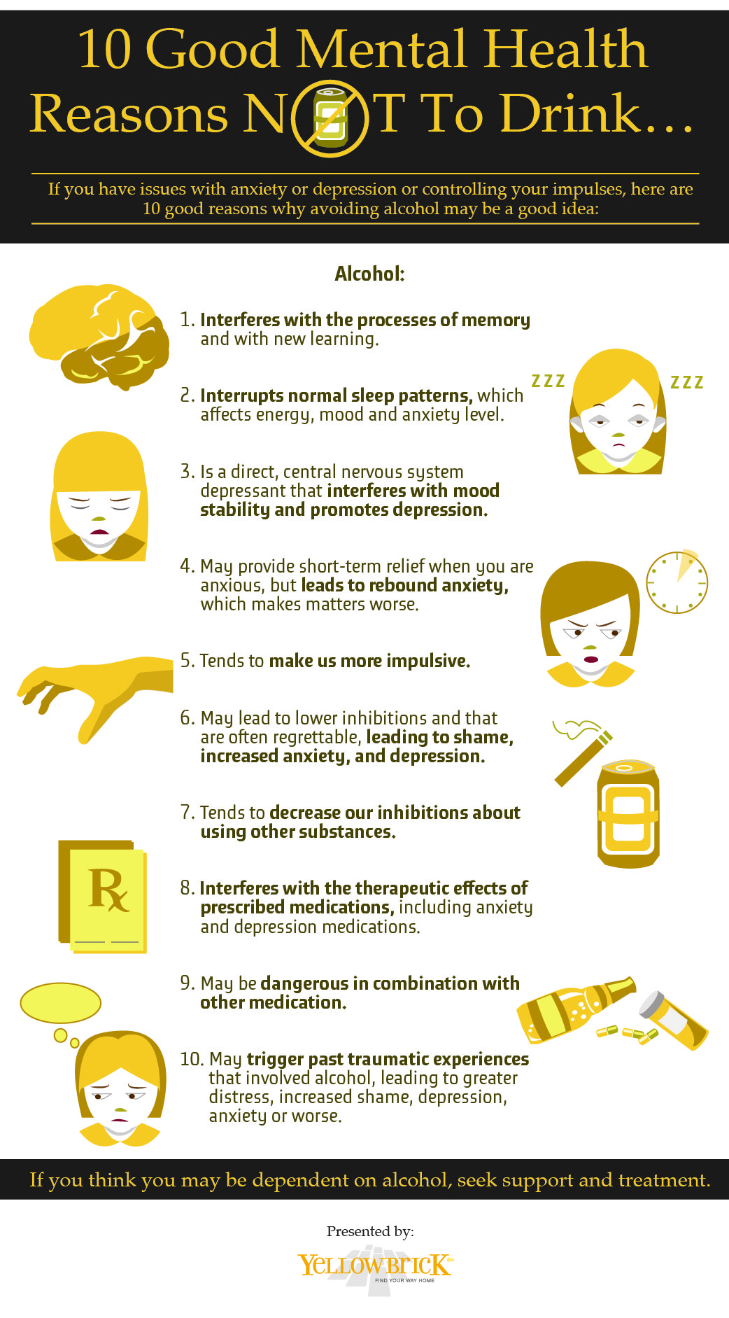 Ten Good Mental Health Reasons Not To Drink… Yellowbrick