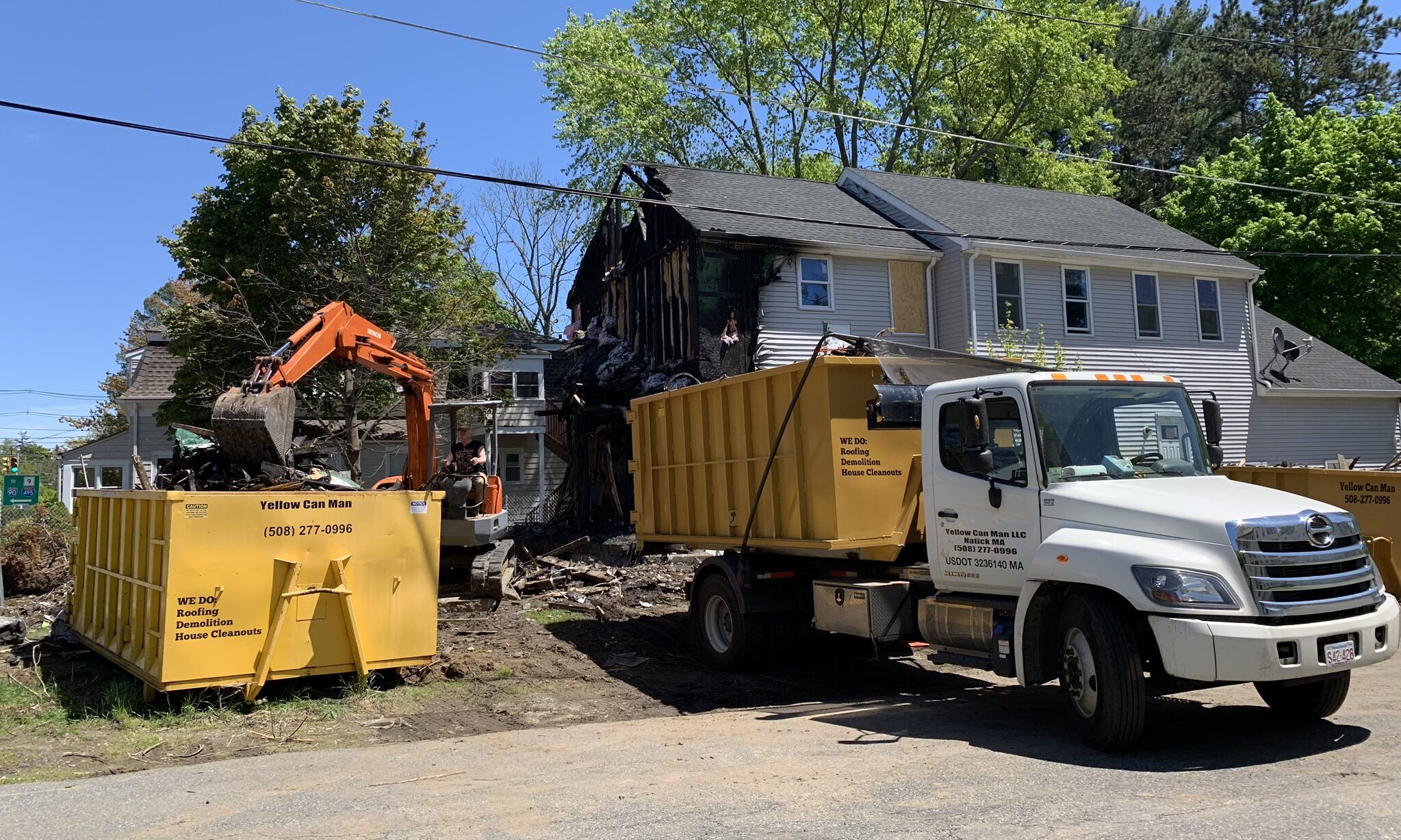Natick MA Dumpster Rental Prices and Rates Yellow Can Man