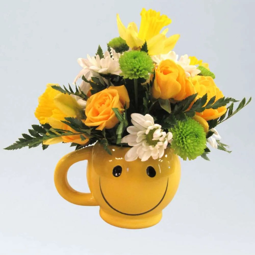 Smiley Mug Yellow Daffodil
