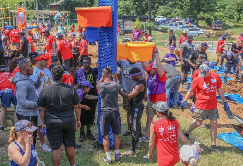 Wow Montgomery volunteers build a brand new playground in how long