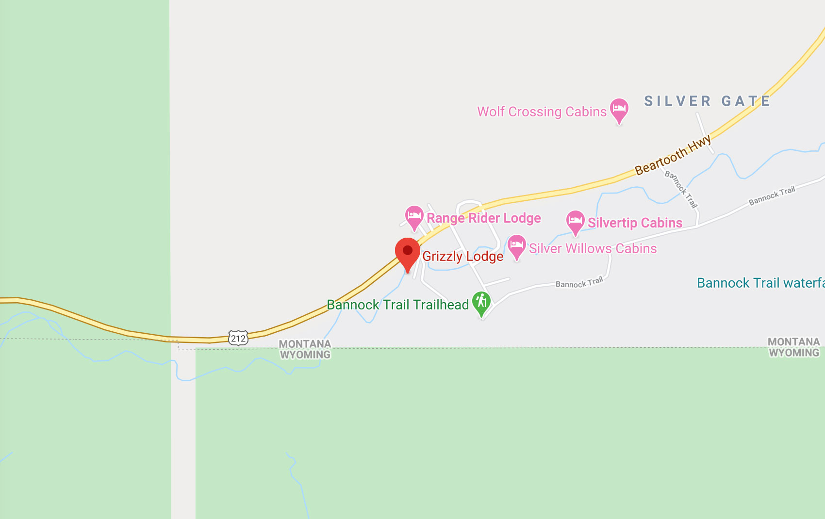 The Grizzly Lodge Yellowstone Lodges Silver Gate Montana Tel 406