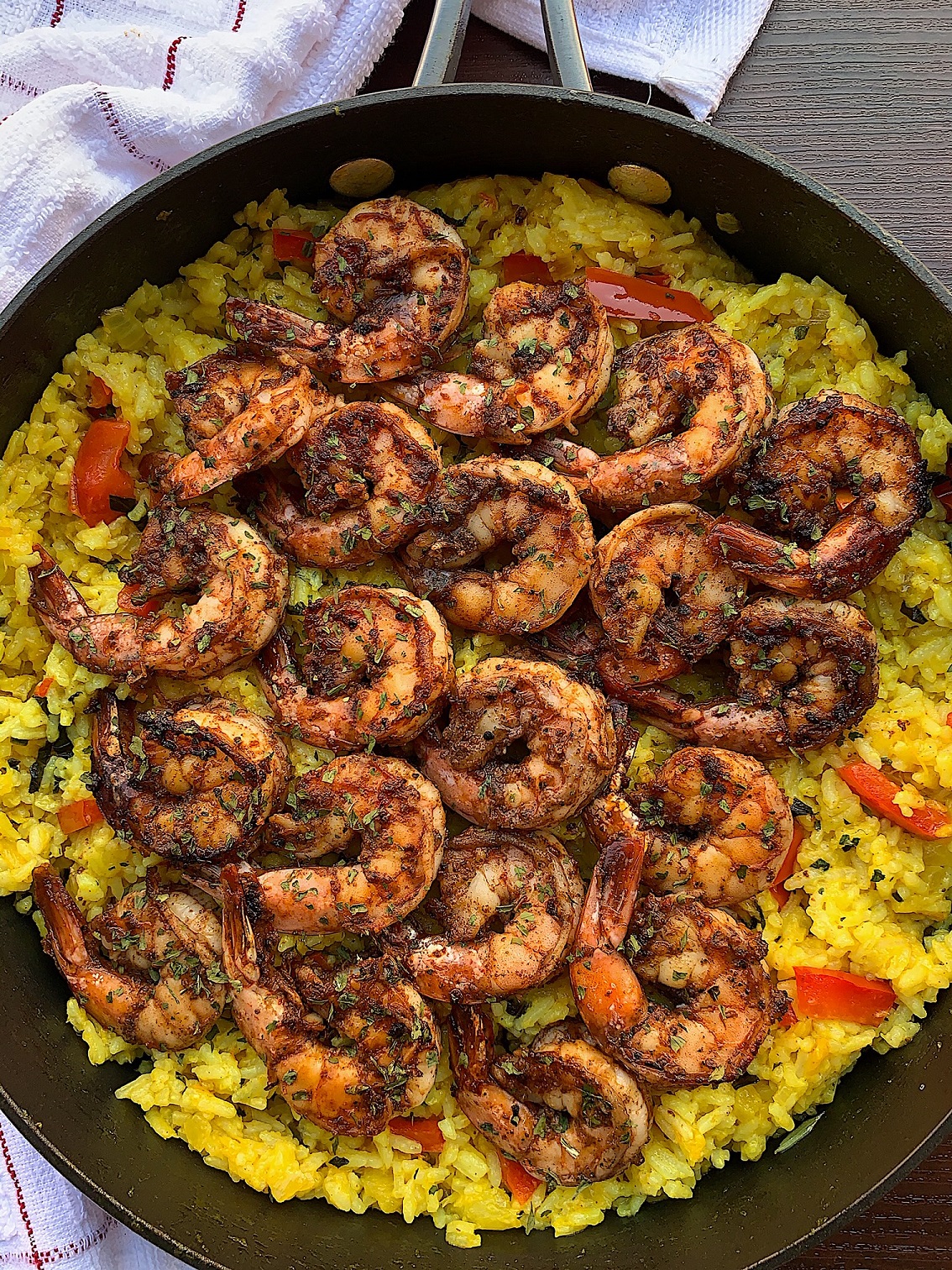 Jerk Shrimp & Pineapple Basil Rice Yel's Kitchen