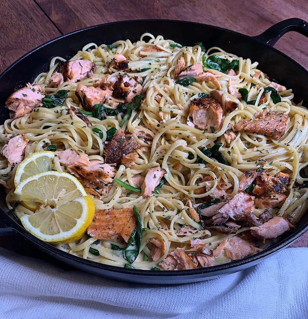 Creamy Salmon Linguine Yel's Kitchen