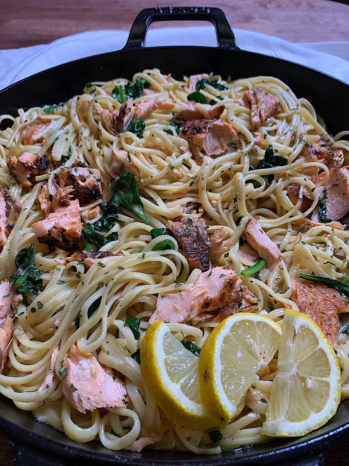 Creamy Salmon Linguine Yel's Kitchen