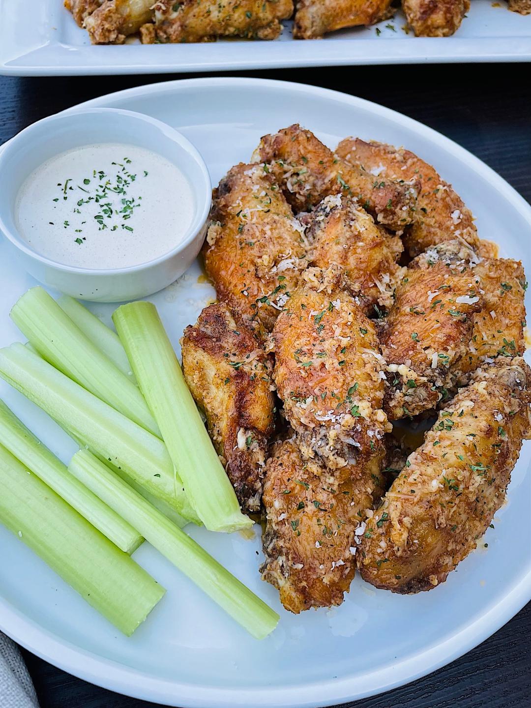 Garlic Parmesan Wings Yel's Kitchen