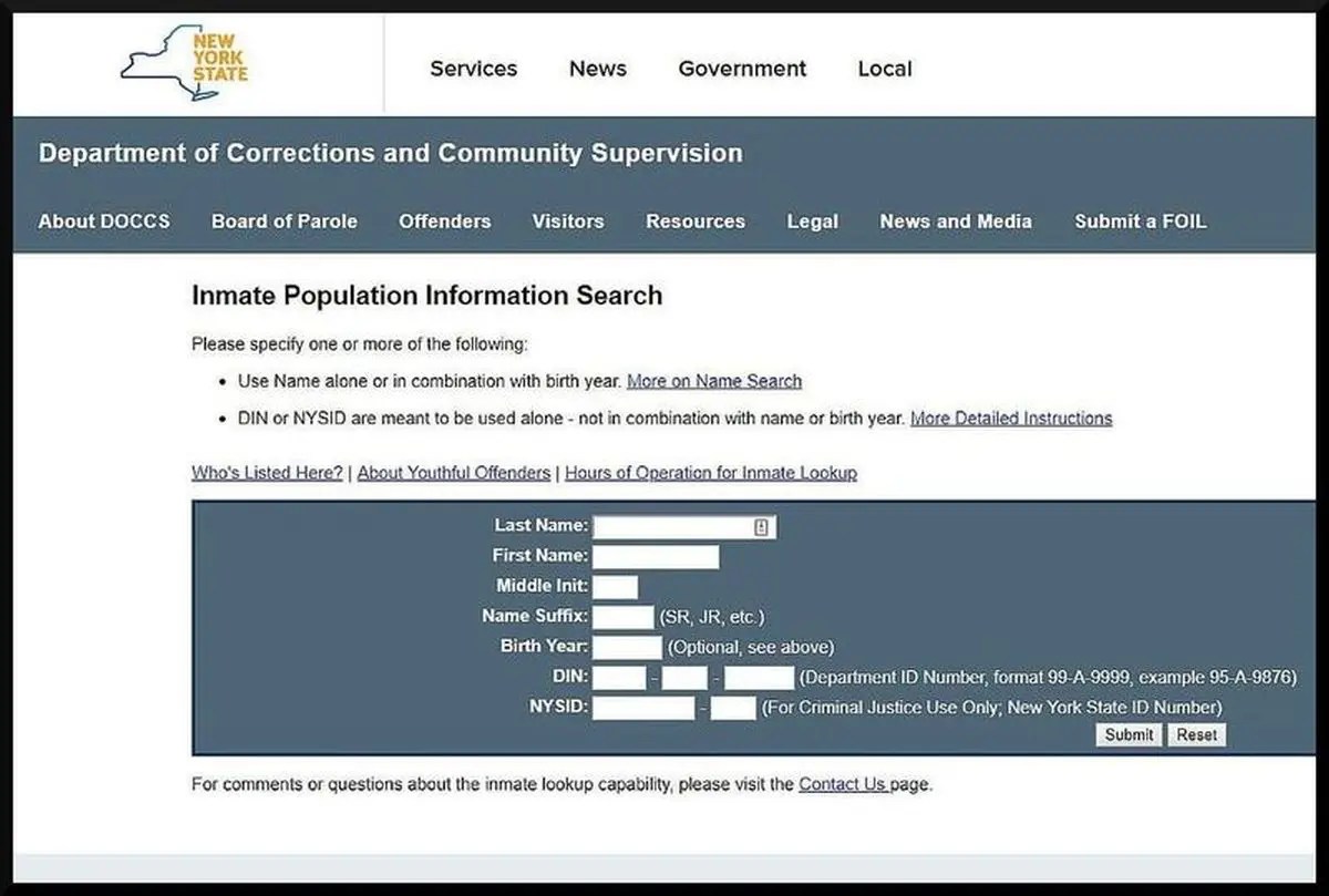 Inmate Population Information Search In NY