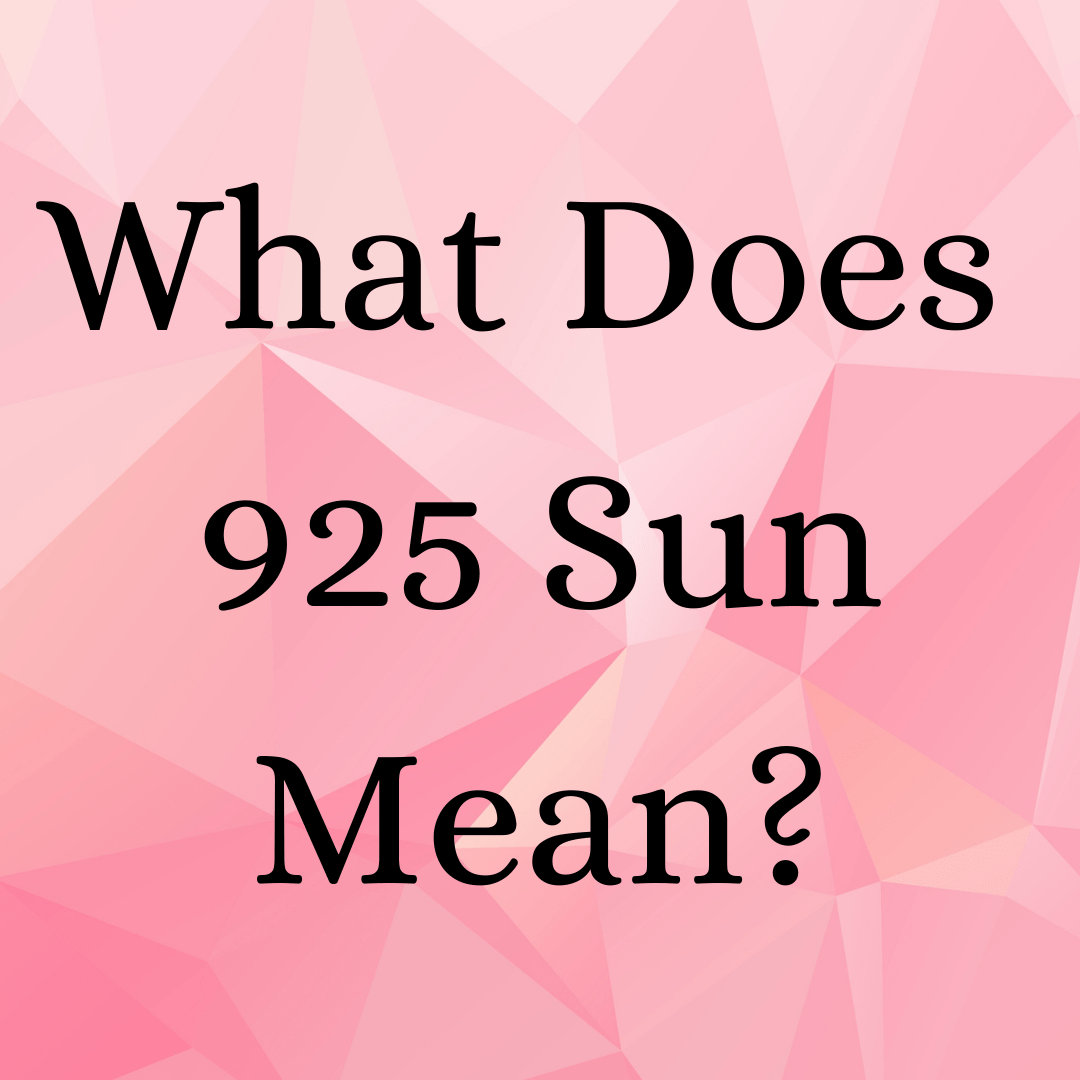 What Does 925 Sun Mean On Jewelry? Yes Dirt