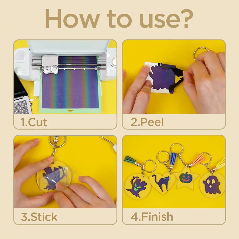 Reflective Permanent Vinyl Roll Adhesive Vinyl for Cricut Wholesaler