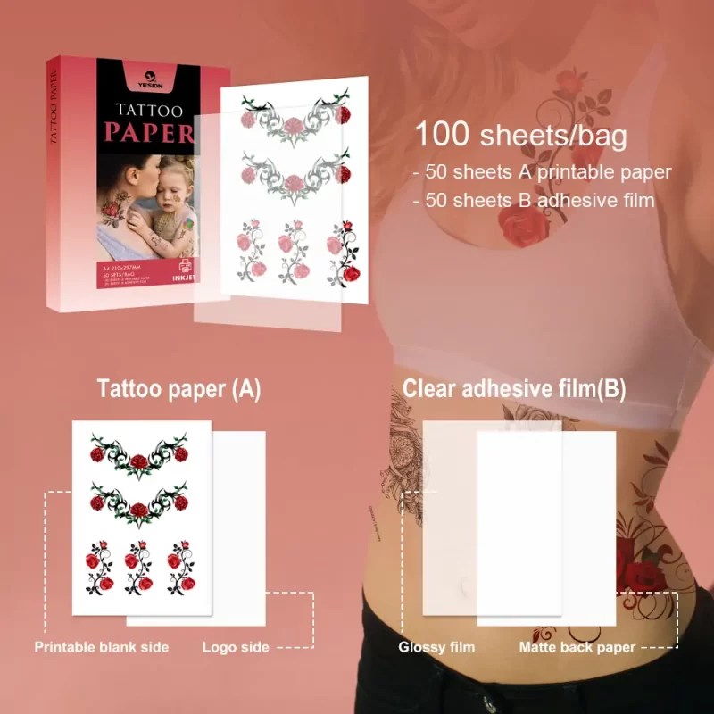 Temporary Tattoo Paper for Inkjet Printer YESION