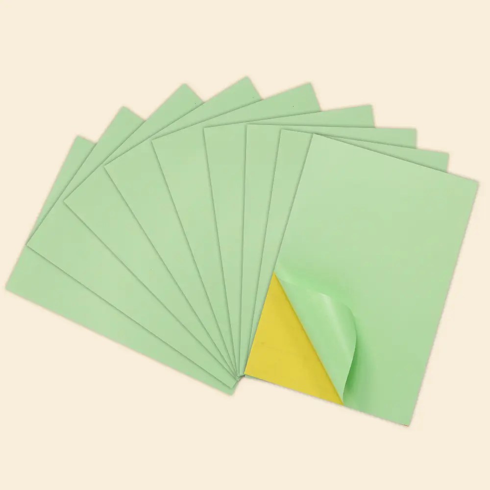 Printable Colored Sticker Paper (Light Green) YESION FACTORY