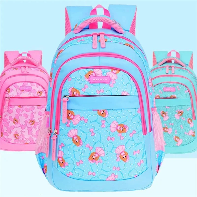 Big Capacity New Princess Printing Girl School Bag Waterproof Kids Backpack Zipper Backpacks School Bags For Teenagers Girls