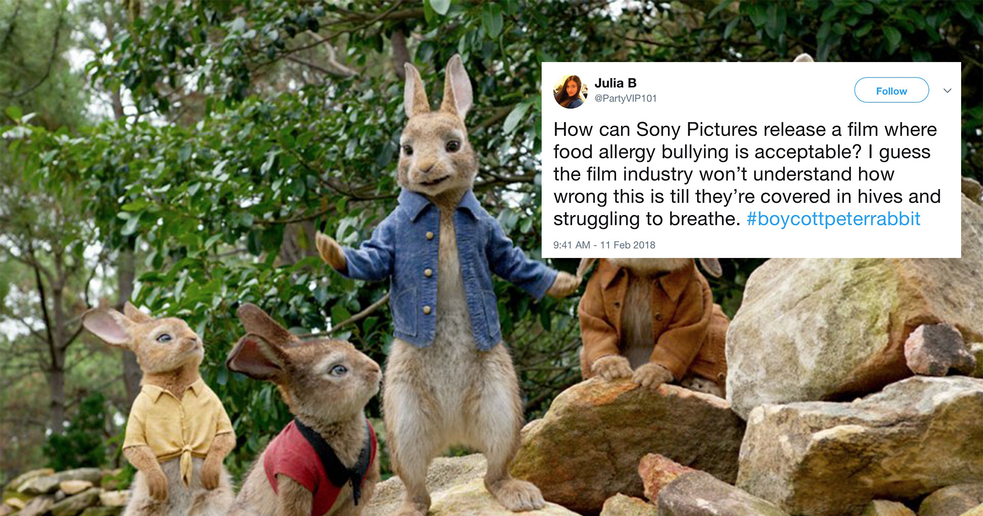 New 'Peter Rabbit' Film Sparks Backlash Over 'Food Allergy