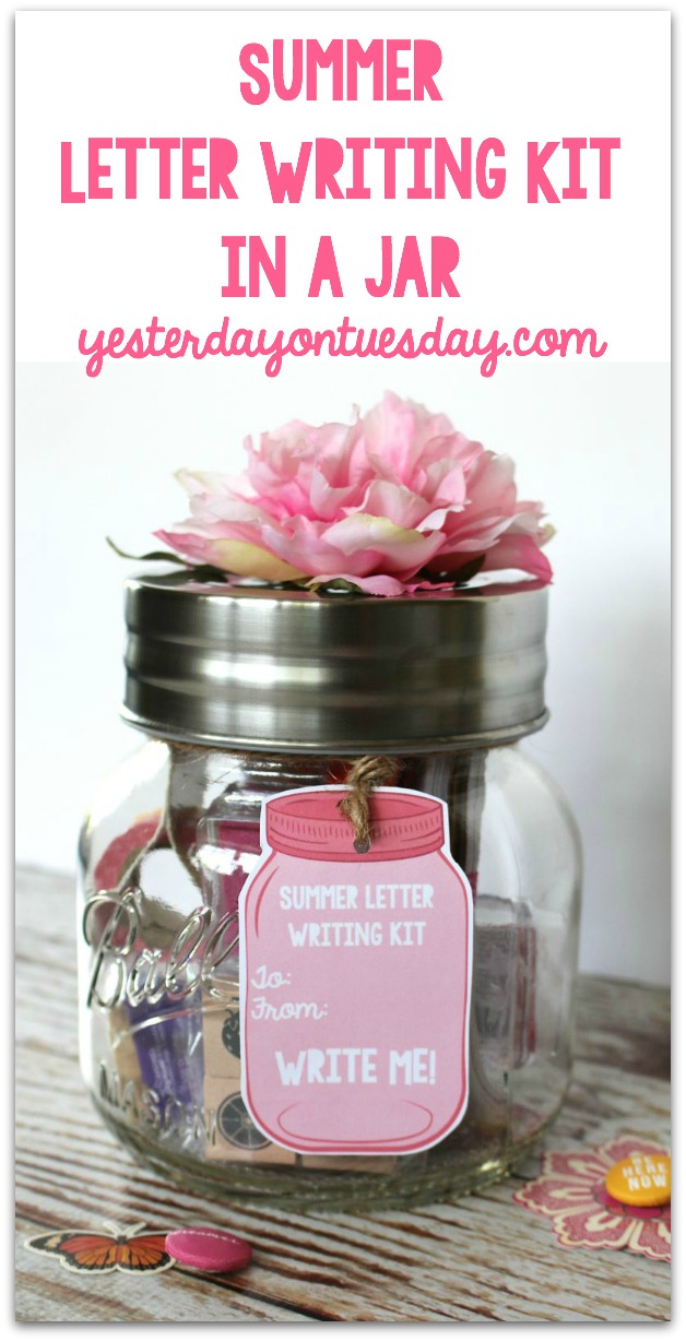 Summer Letter Writing Kit in a Jar Yesterday on Tuesday