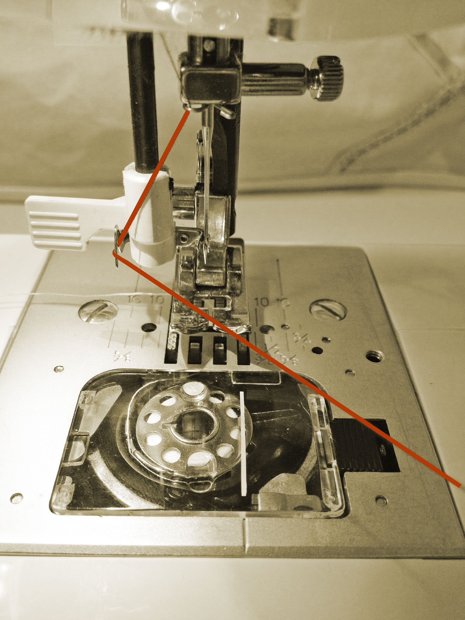 Basics Threading Your Sewing Machine Yesterday's Thimble