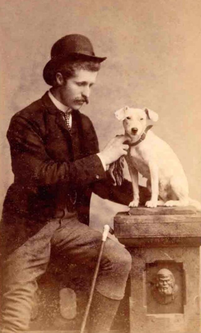 57 Wonderful Photos of Victorian Men With Their Dogs From the 1800s