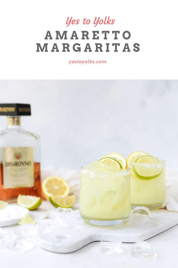 Amaretto Margaritas (with homemade sweetandsour mix)
