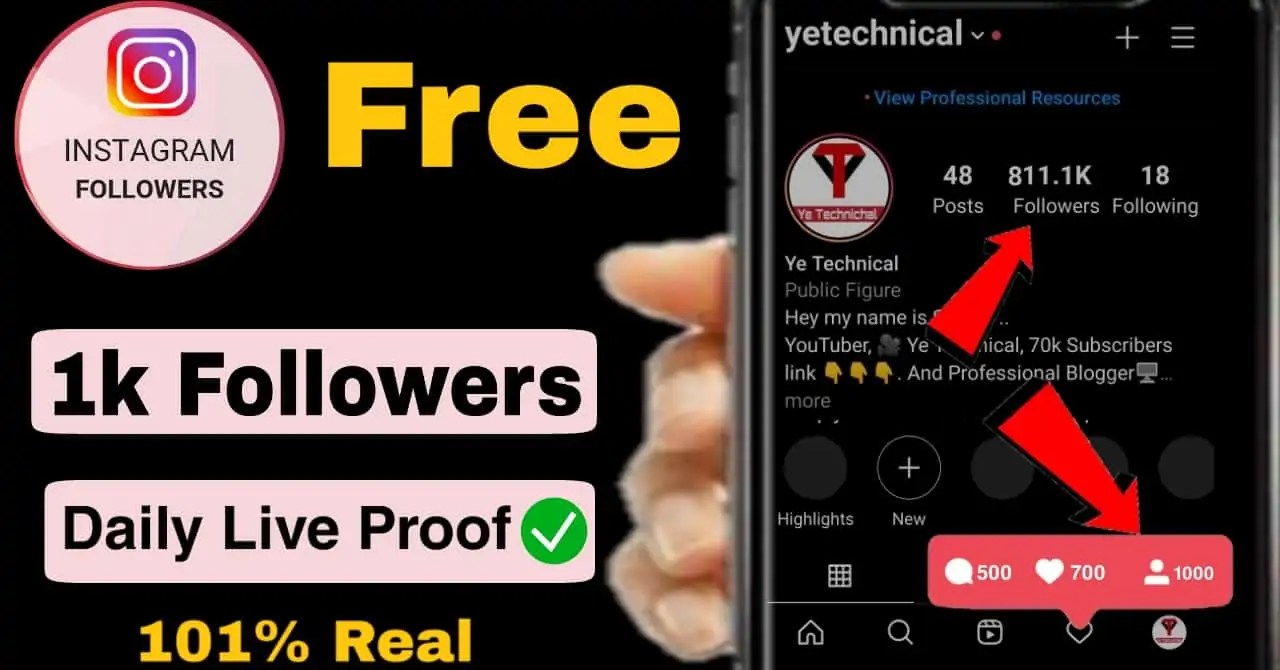 Free Followers App on InstagramReal Followers Instagram YeTechnical