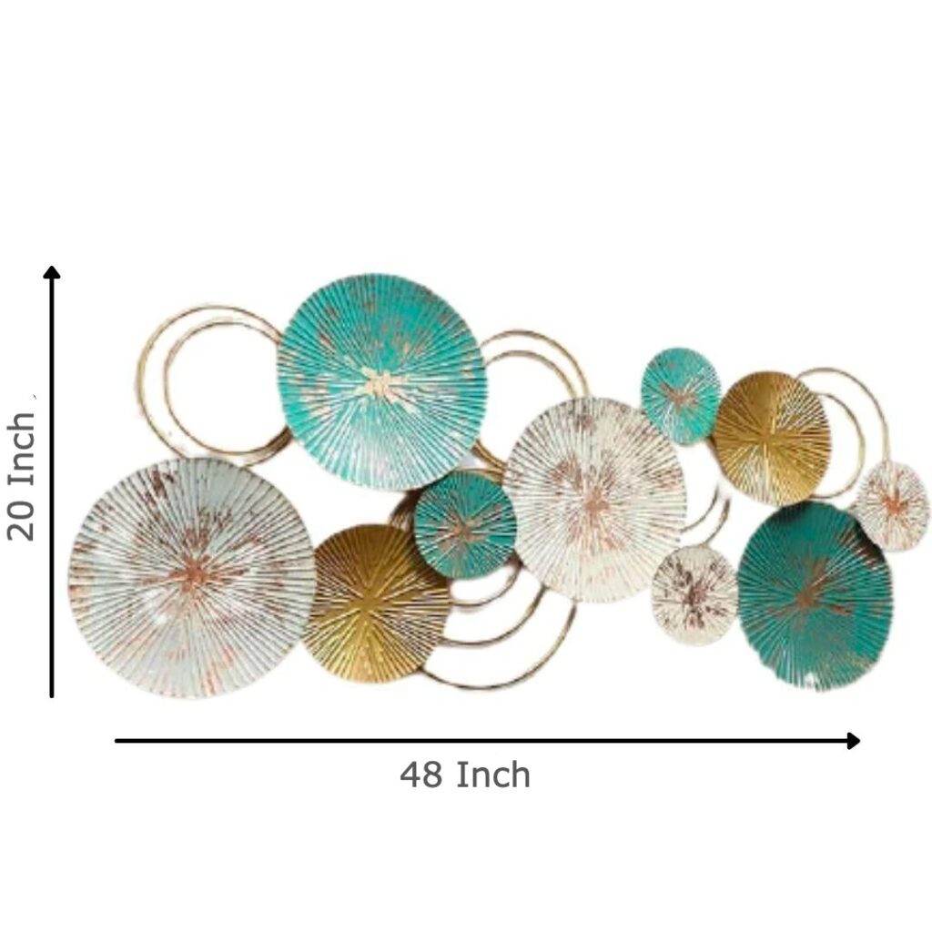 Buy Multicolor Decorative Metal Wall Plates with Rings online in India