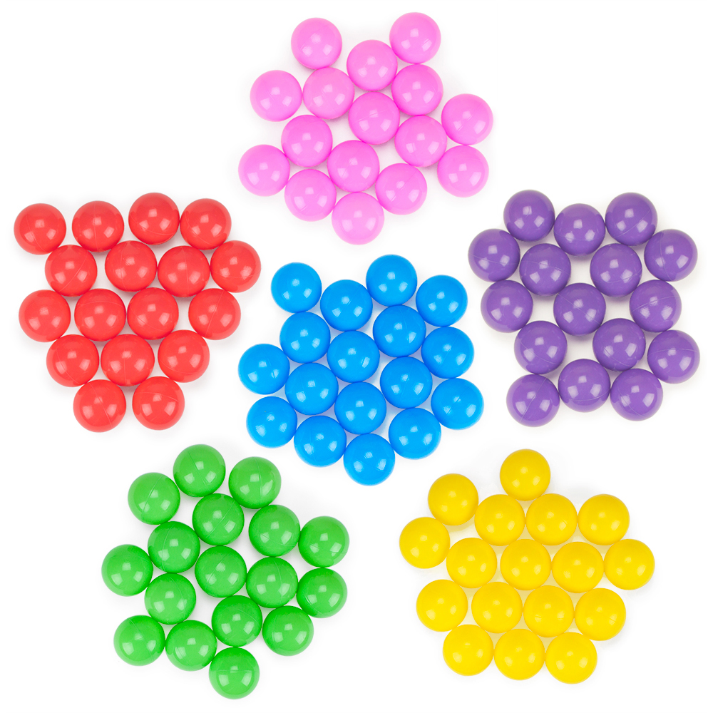 100 Jumbo 3" MultiColored Soft Ball Pit Balls w/Mesh Case Ygrowup Toys