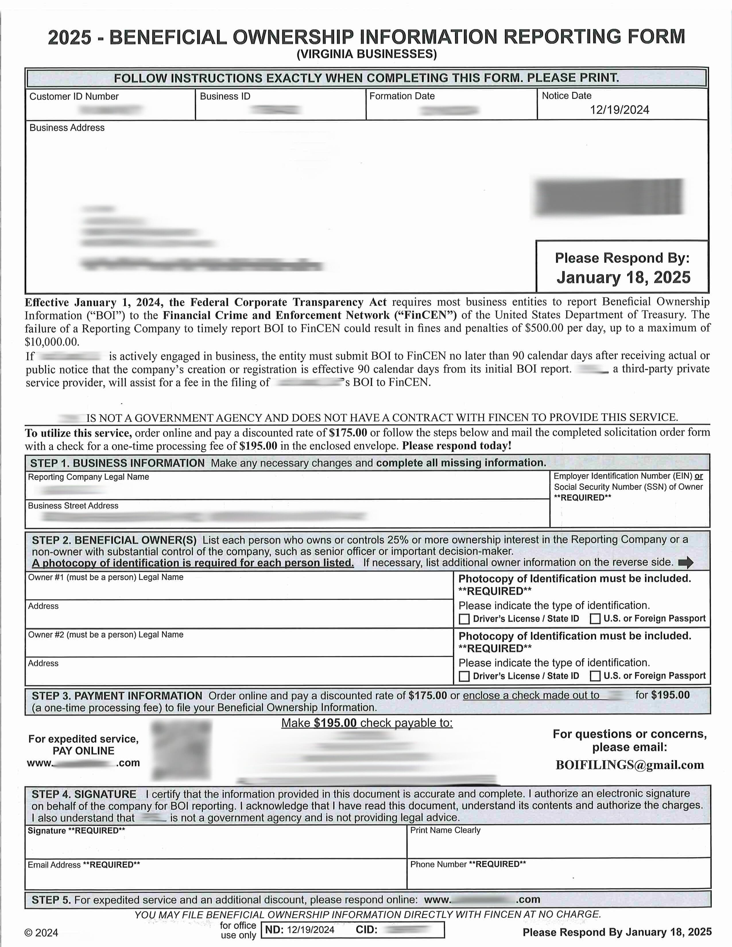FinCEN Beneficial Ownership Information Reporting YHB CPAs & Consultants