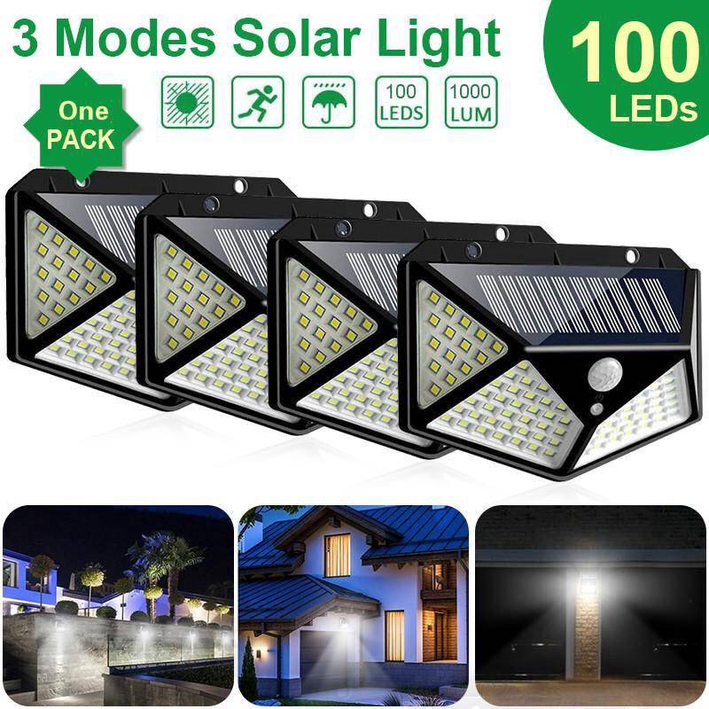 🇲🇾 100 LED Solar Light PIR Motion Sensor Wall Light Courtyard Light