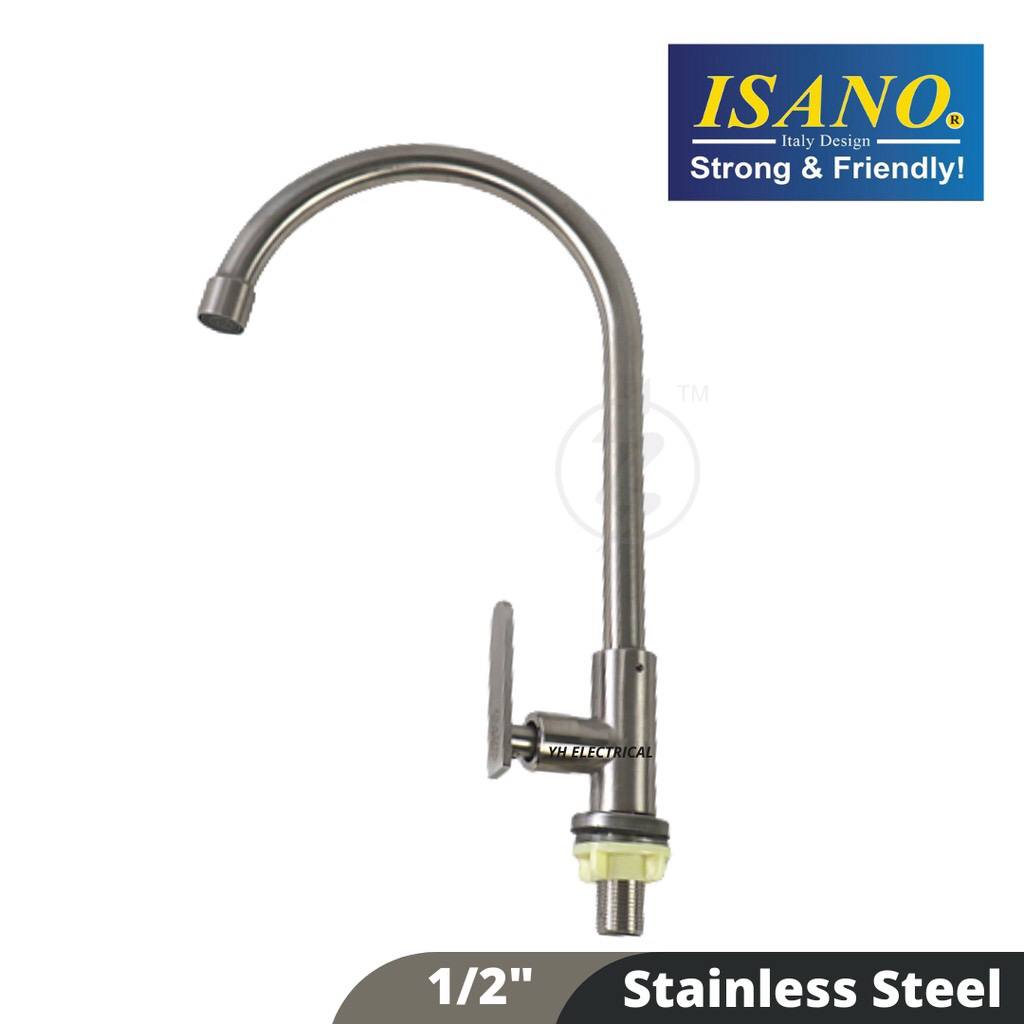 ISANO 1/2" inch ( 304 Stainless Steel ) Swan Neck Tap ( Pillar / Wall