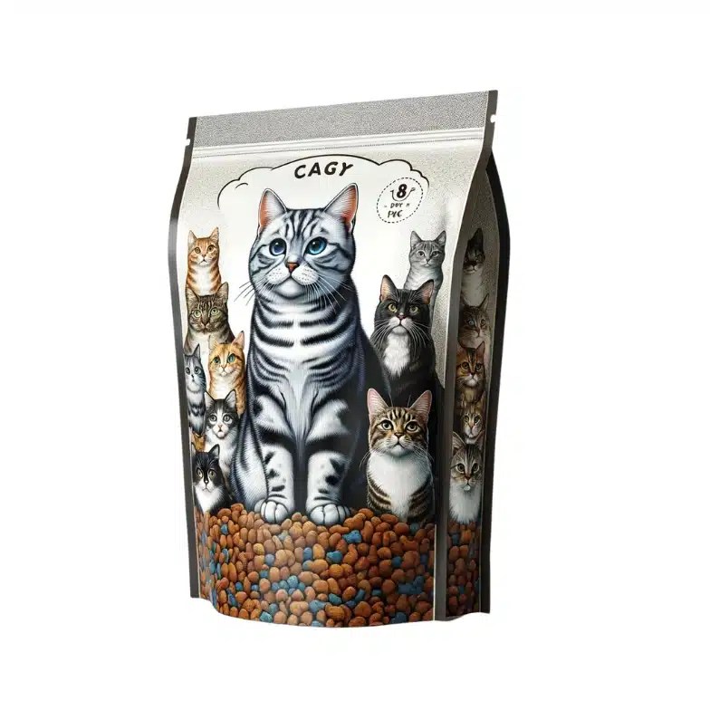 A Sustainable 8kg Cat Food Bag with Zipper, Both Biodegradable and