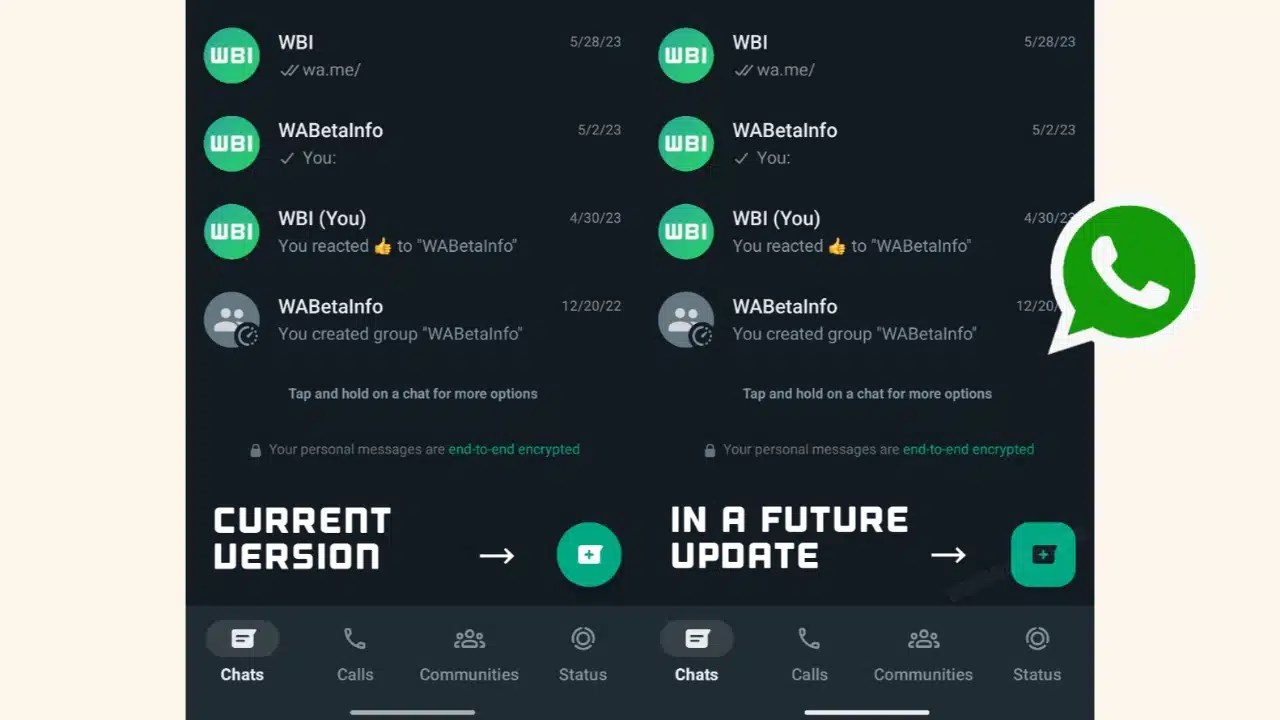 WhatsApp Floating Action Button An Android Design Overhaul
