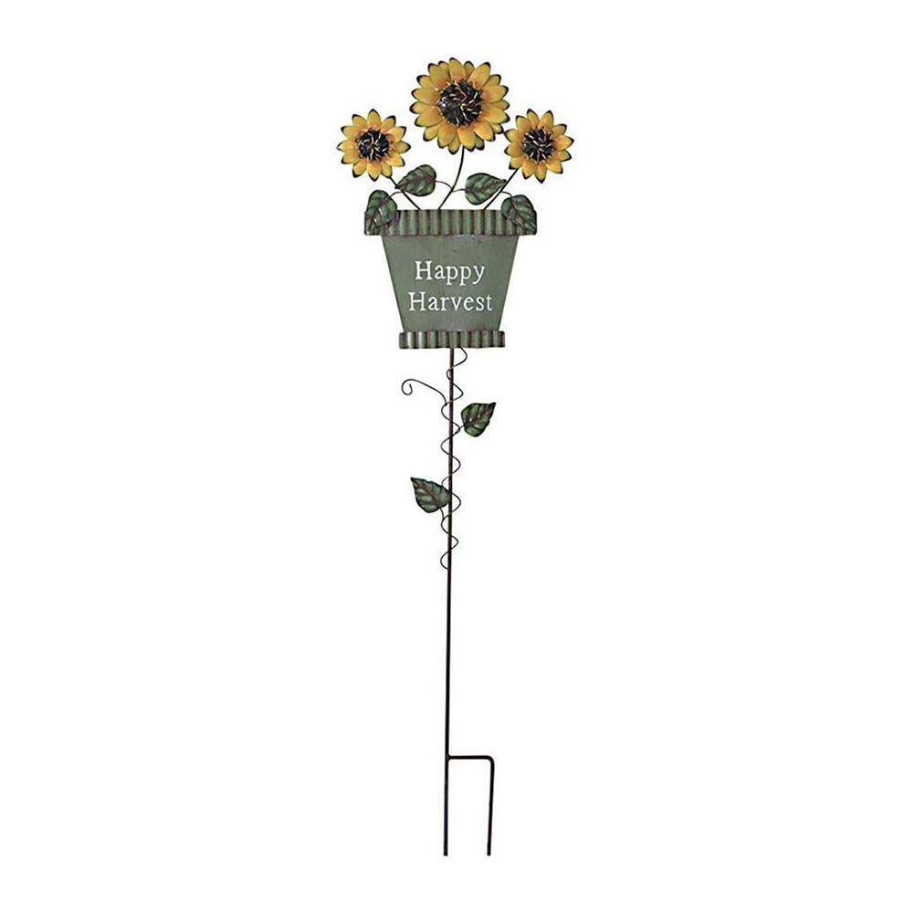 Metal Sunflower Garden Stake YK Decor