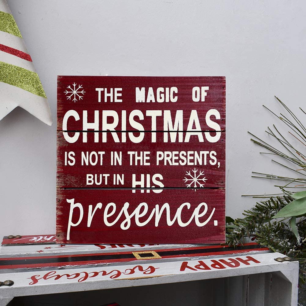 Rustic Christmas Wall Art Sign YK Decor