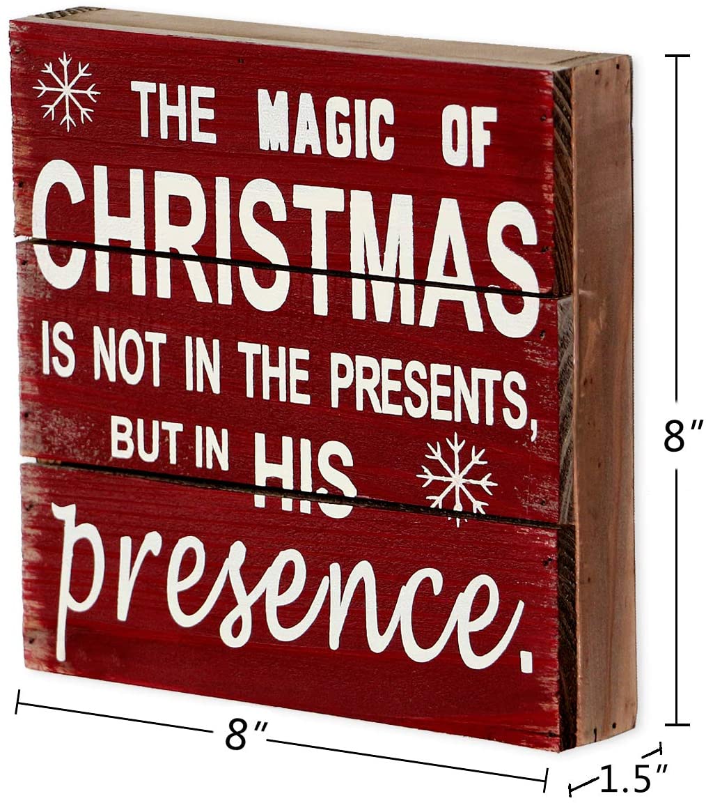 Rustic Christmas Wall Art Sign YK Decor