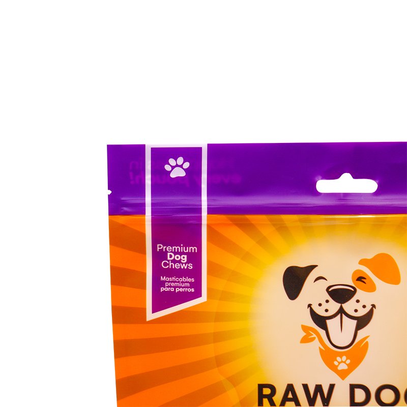 Custom Pet Food Plastic Dog Treat Packaging Dog Feed Bag With Zipper