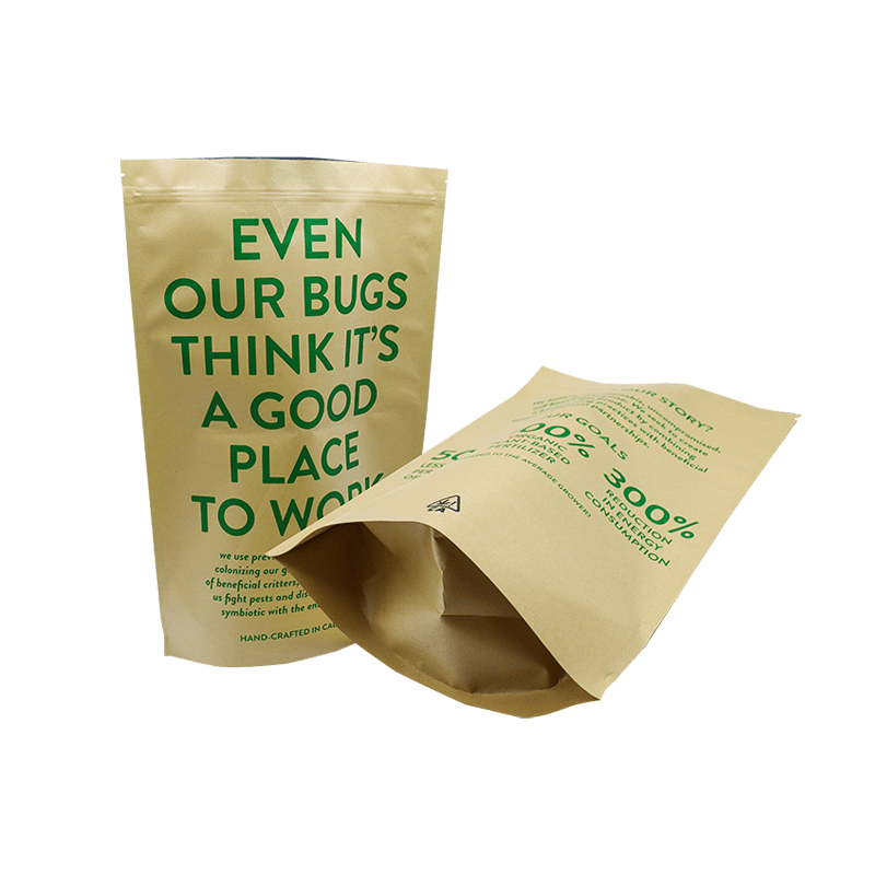 Custom Eco Friendly Packaging Bags Food Packaging Brown Kraft Paper Bag