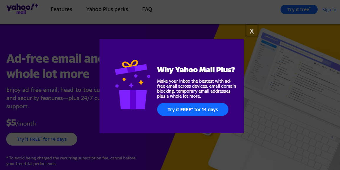 What is Ymail or Yahoo Mail Plus Benefits and disadvantages