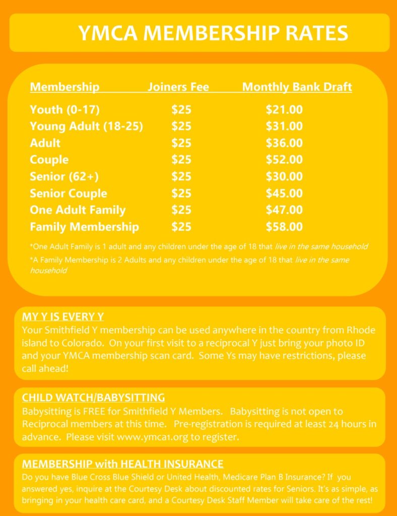 Membership Info Smithfield YMCA