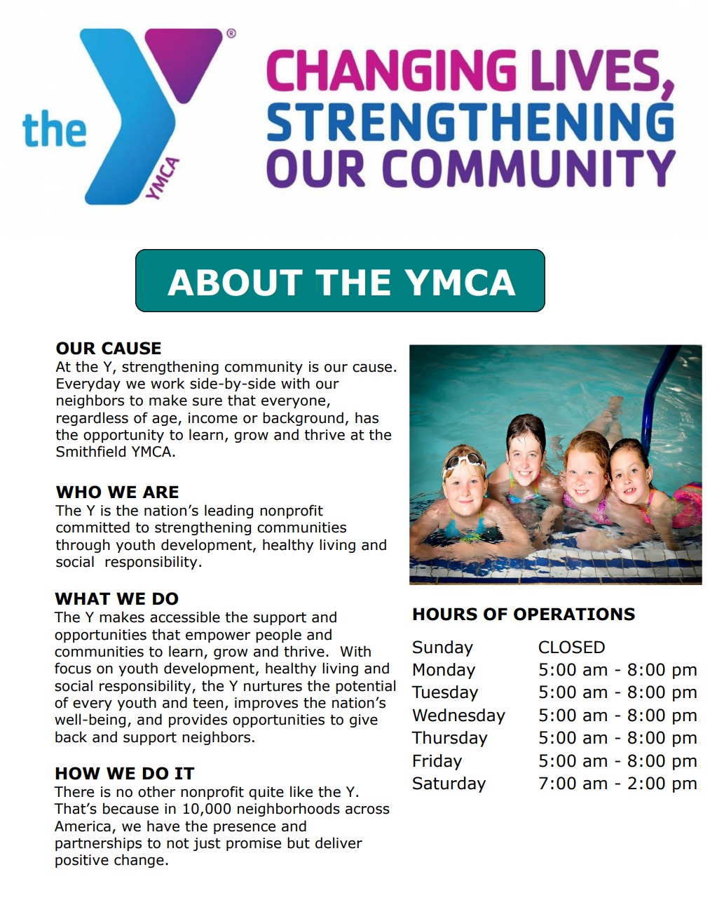 About Smithfield YMCA