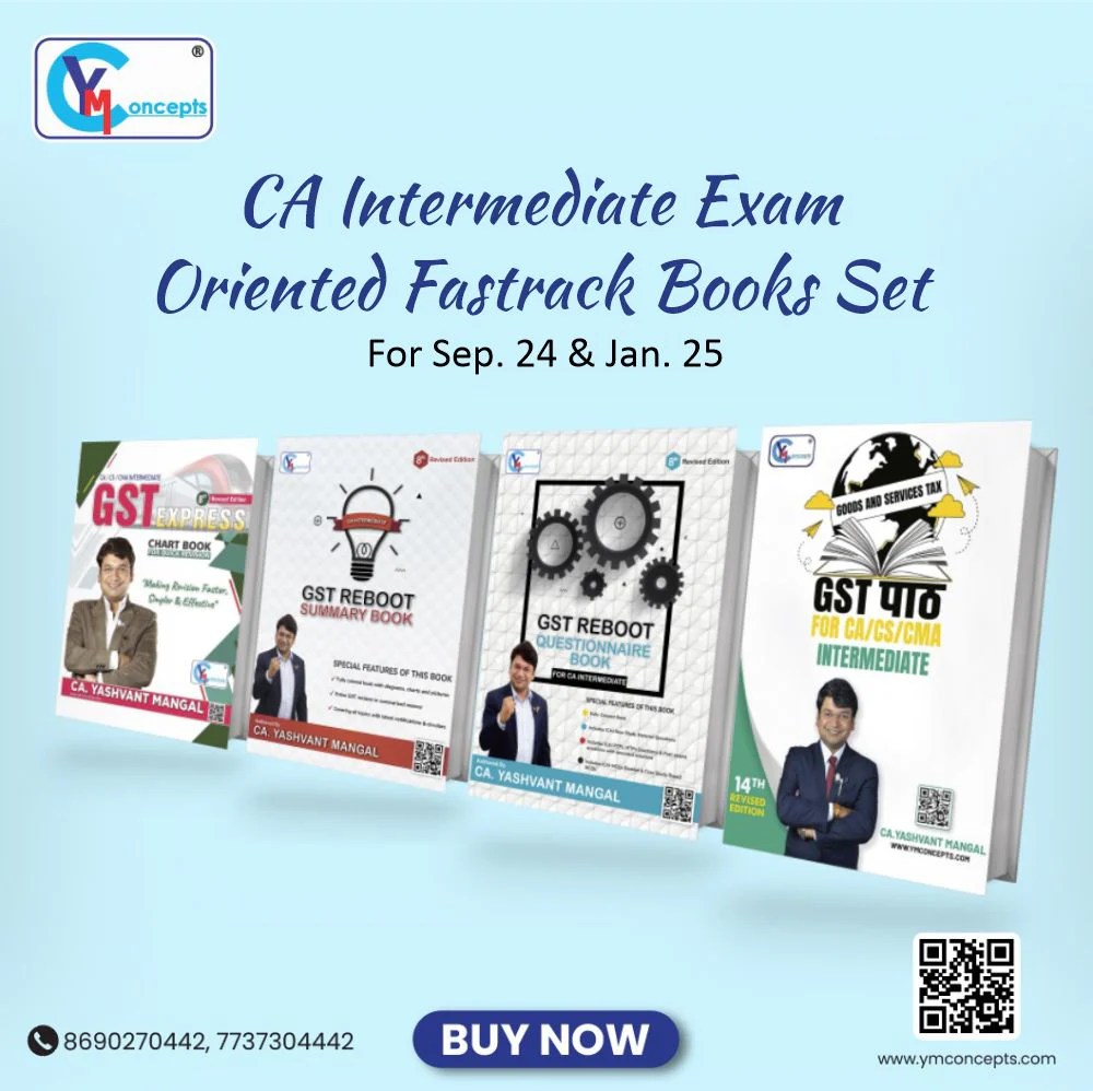 CA Inter GST Exam Oriented Fasttrack Books Set By CA Yashvant Mangal