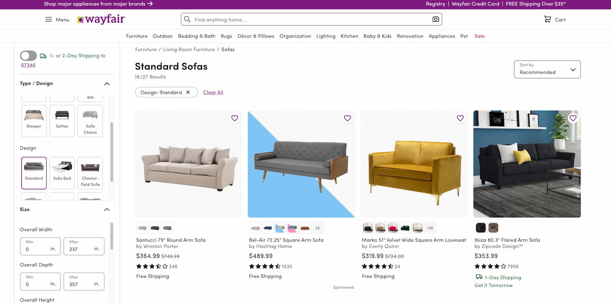 Easier online shopping with filters for products WIREDGORILLA