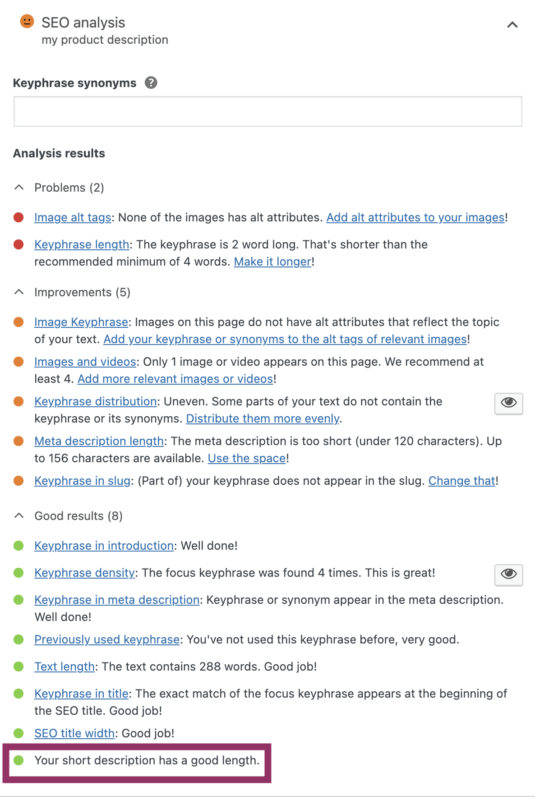 Adding a short product description with Yoast SEO • Yoast