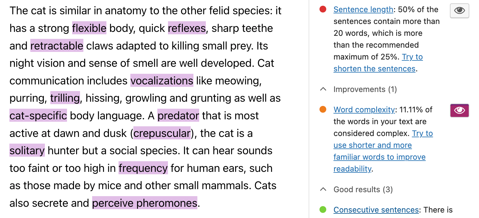 Results Are In Words
