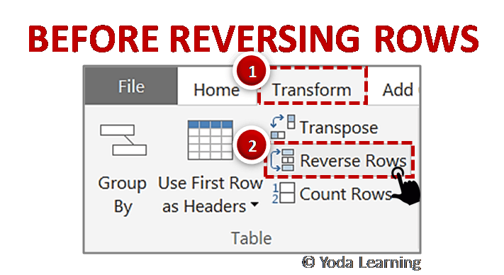 Learn How to do Reverse Rows Using Power Query