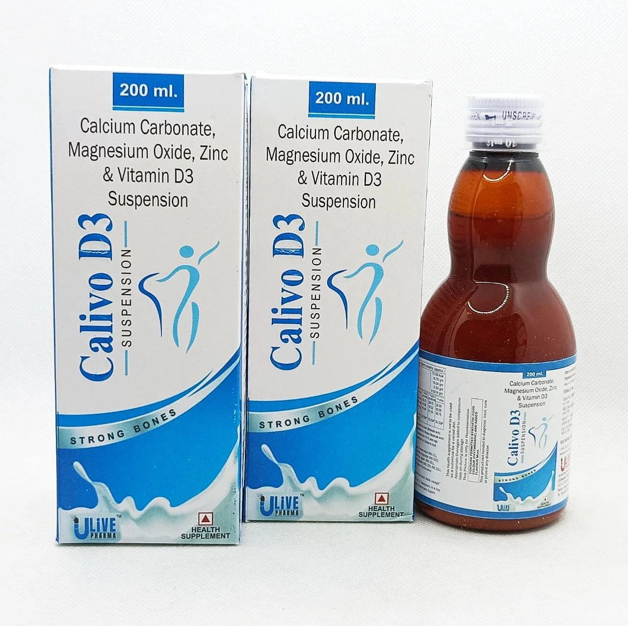 Calcium Carbonate + Magnesium Oxide + Zinc Sulphate + Vitamin D3