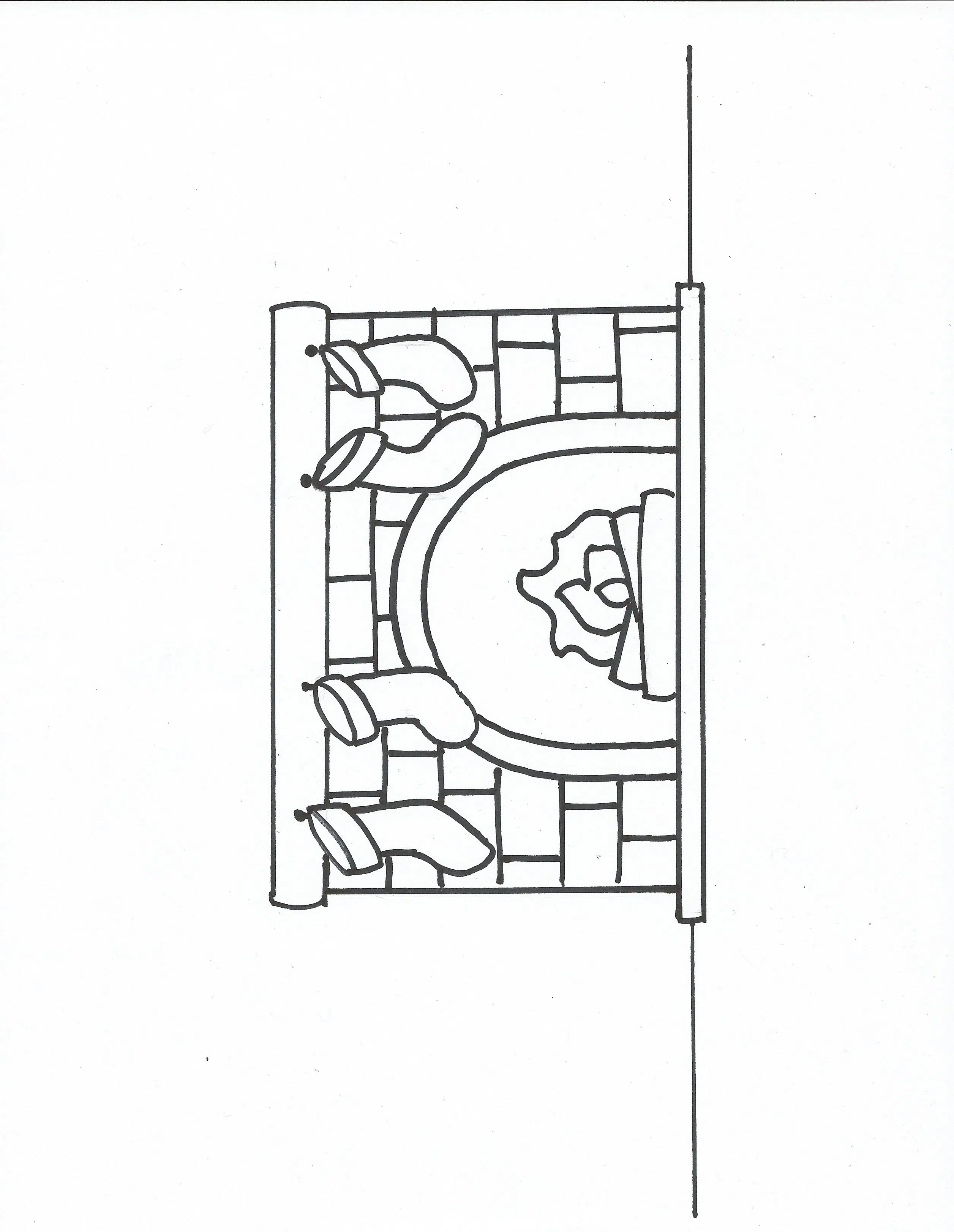 Free Printable Christmas Fireplace Coloring Pages Pinterest