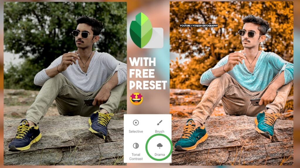 Yellow + Moody orange free lightroom preset download