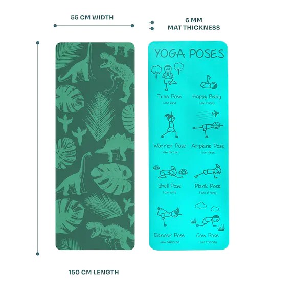 Jurrassic Jungle Children’s Yoga Mat YogiBees